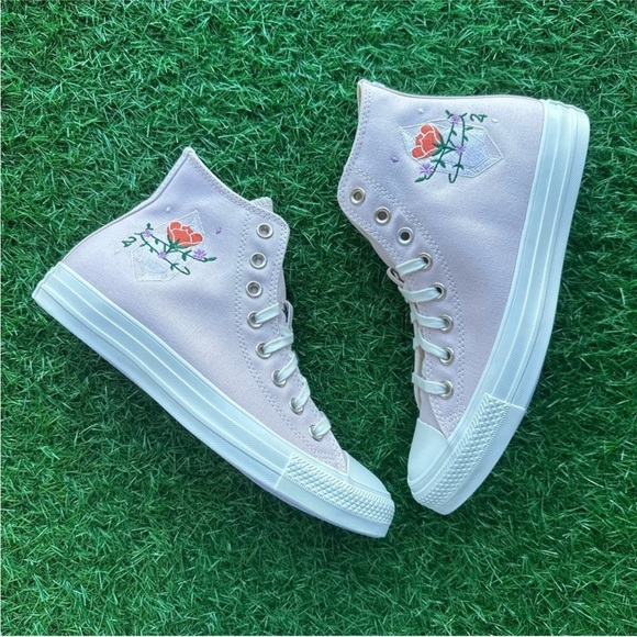 Converse Chuck Taylor All Star Hi Barely Rose Crystal Magic - Picture 8 of 10